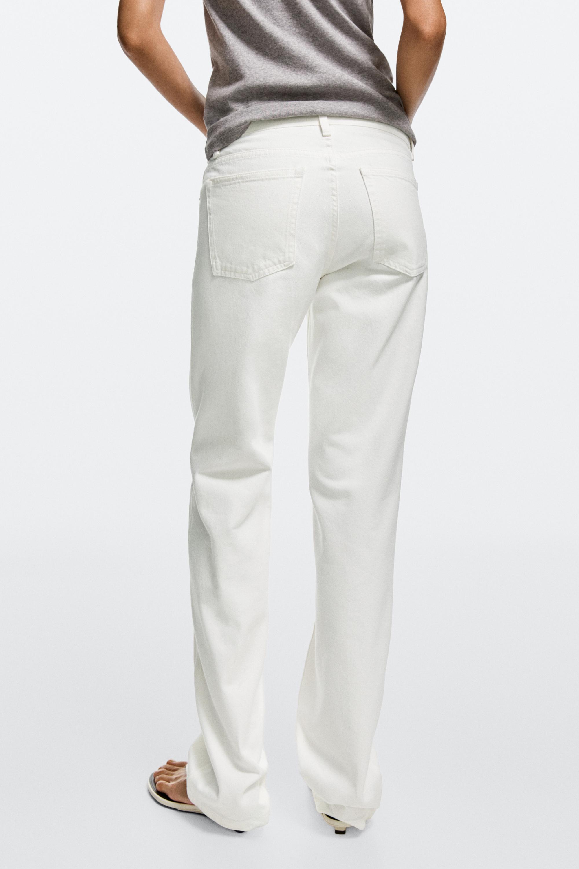 Low-rise straight-leg jeans